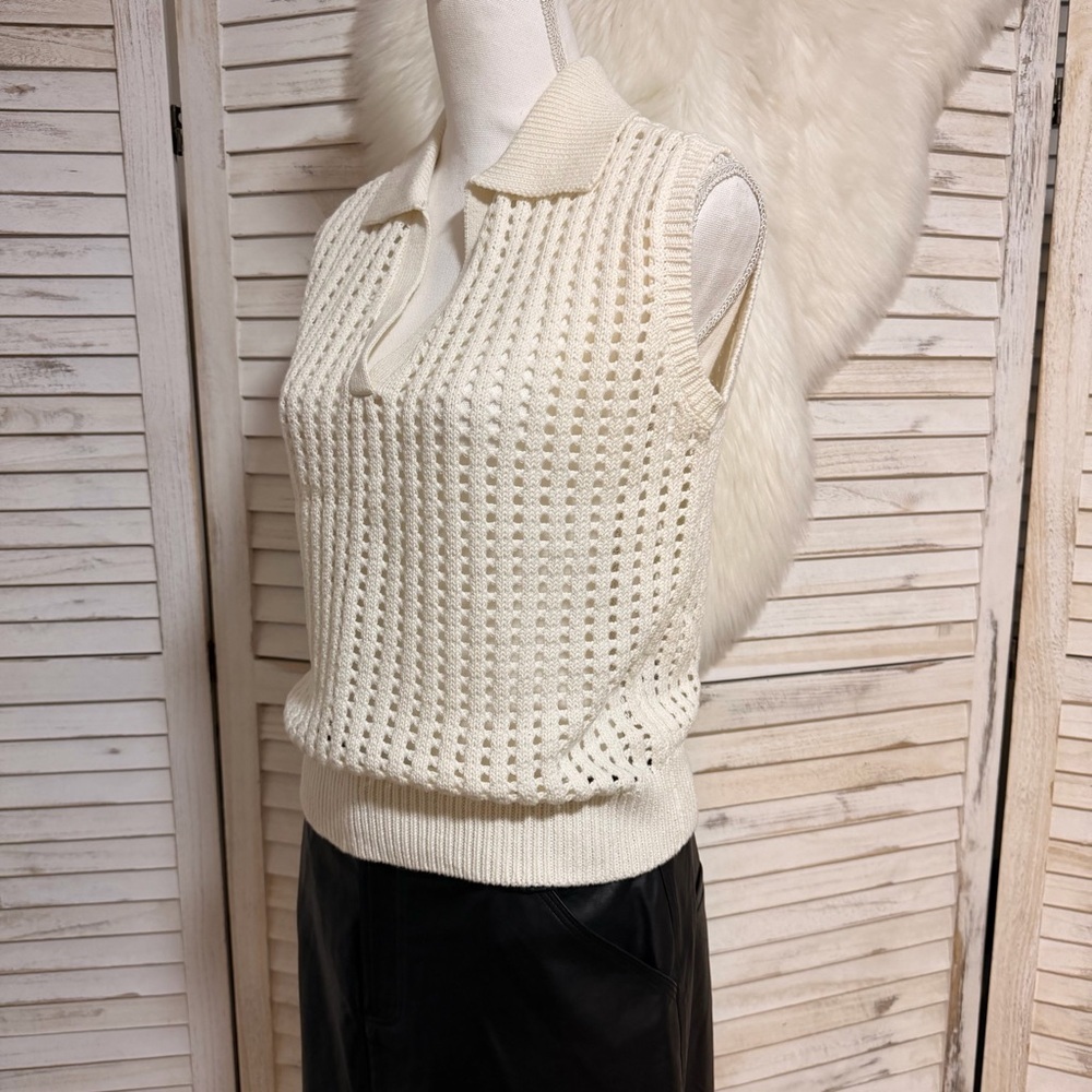Sanctuary Cream Knit Sweater Vest - Picture 4 of 6